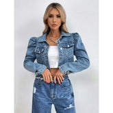 Lapel Loose Short Denim Jacket